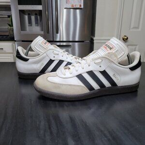 Adidas Samba Classic Sneakers White/Black/Dark Gum Sole Mens Size 9 White 772109